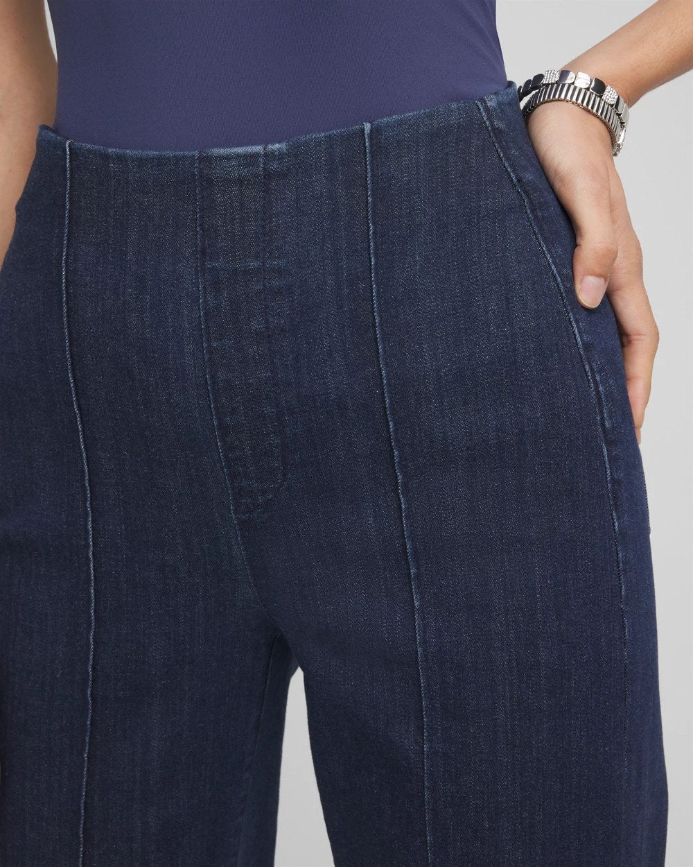 Chico's Women | Petite Pull-On Wide-Leg Trouser Jeans BRIDGE STREET RINSE