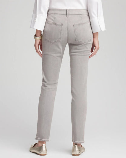 Chico's Women | Petite Silver Pull-On Slim Ankle Jeggings SILVER BIRCH WASH