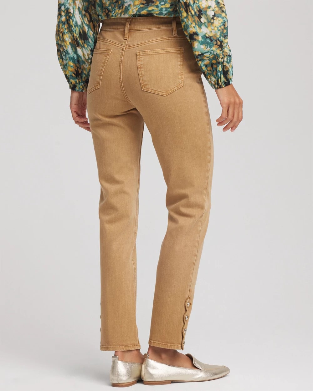 Chico's Women | Petite Girlfriend Slim Ankle Jeans CARAMEL APPLE