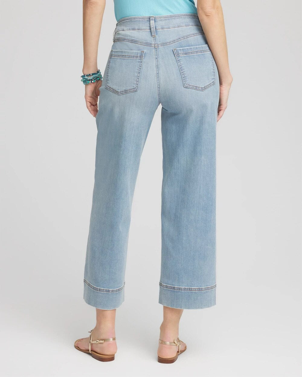 Chico's Women | Petite Pull-On Wide Leg Cropped Jeans KIMANA INDIGO