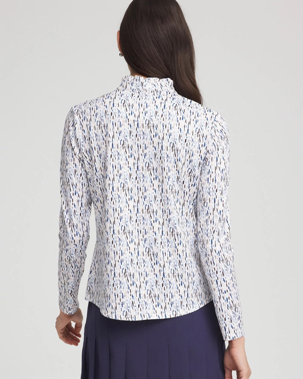 Chico's Women | Zenergy® UPF Rice Ruffle Top CRYSTAL TOPAZ