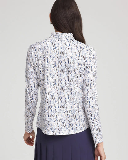 Chico's Women | Zenergy® UPF Rice Ruffle Top CRYSTAL TOPAZ