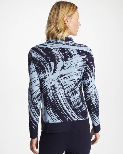 Chico's Women | Zenergy® Luxe Sketch Funnelneck Top CRYSTAL TOPAZ