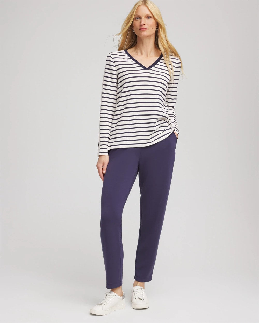 Chico's Women | Zenergy® Soft Striped Top PASSPORT BLUE