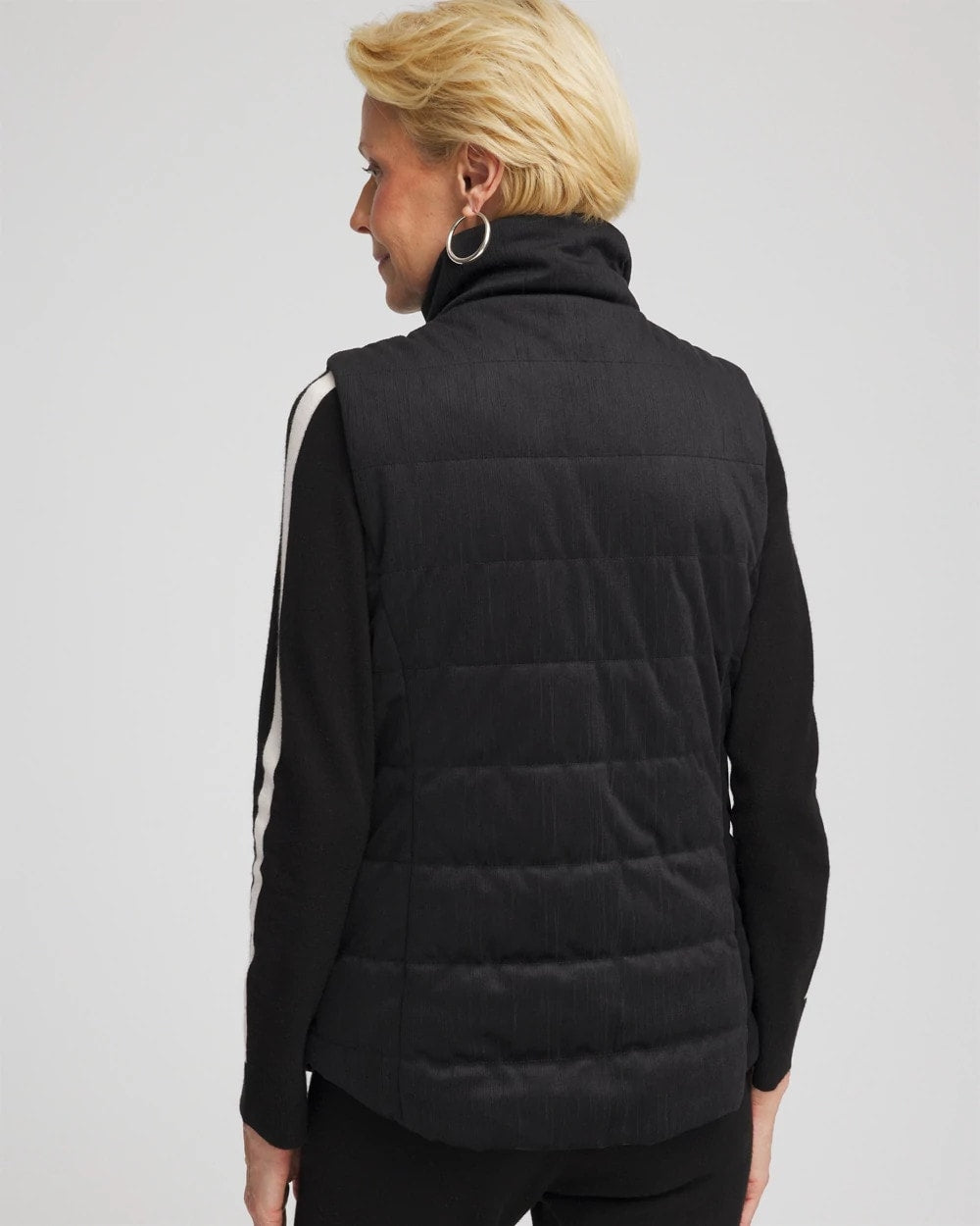 Chico's Women | Zenergy® Reversible Velvet Puffer Vest BLACK