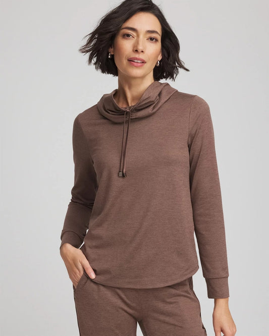 Chico's Women | Zenergy® Cloud Cowlneck Top WALNUT