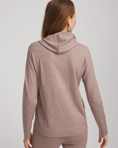 Chico's Women | Zenergy® Luxe Rhinestone Sweater TAUPE HEATHER