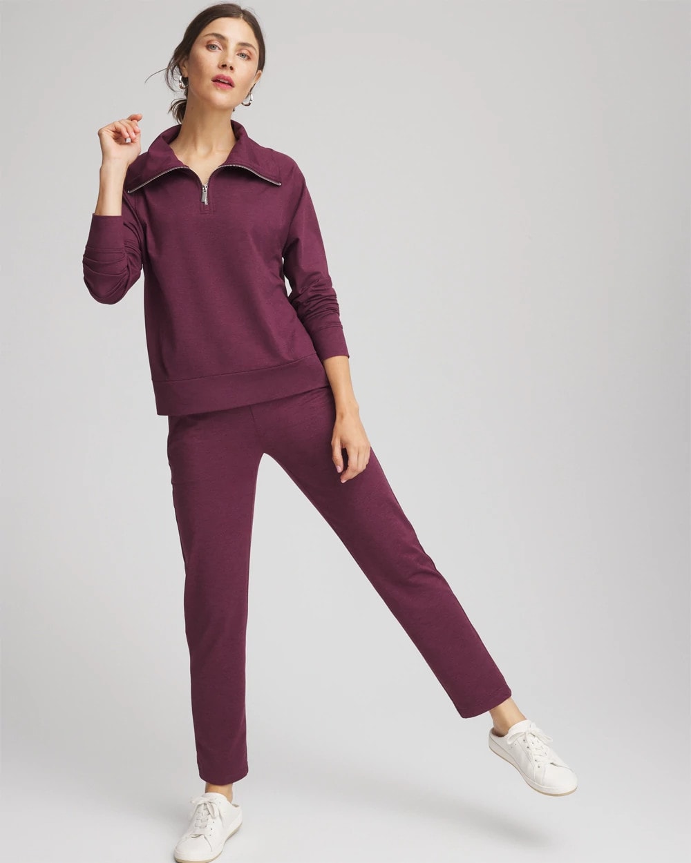 Chico's Women | Zenergy® Cloud Tapered Ankle Pants BLACKENED BURGUNDY