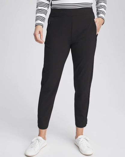Chico's Women | Zenergy® UPF Rib Mix Ankle Pants BLACK