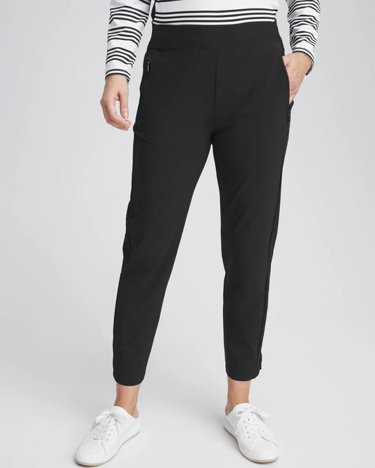 Chico's Women | Zenergy® UPF Rib Mix Ankle Pants BLACK