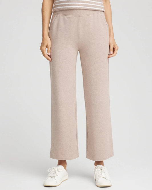 Chico's Women | Zenergy® French Terry Cropped Pants LIGHT TAUPE HEATHER
