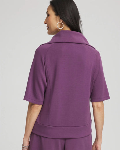 Chico's Women | Zenergy® Soft Half-Zip Top WASHED GRAPE