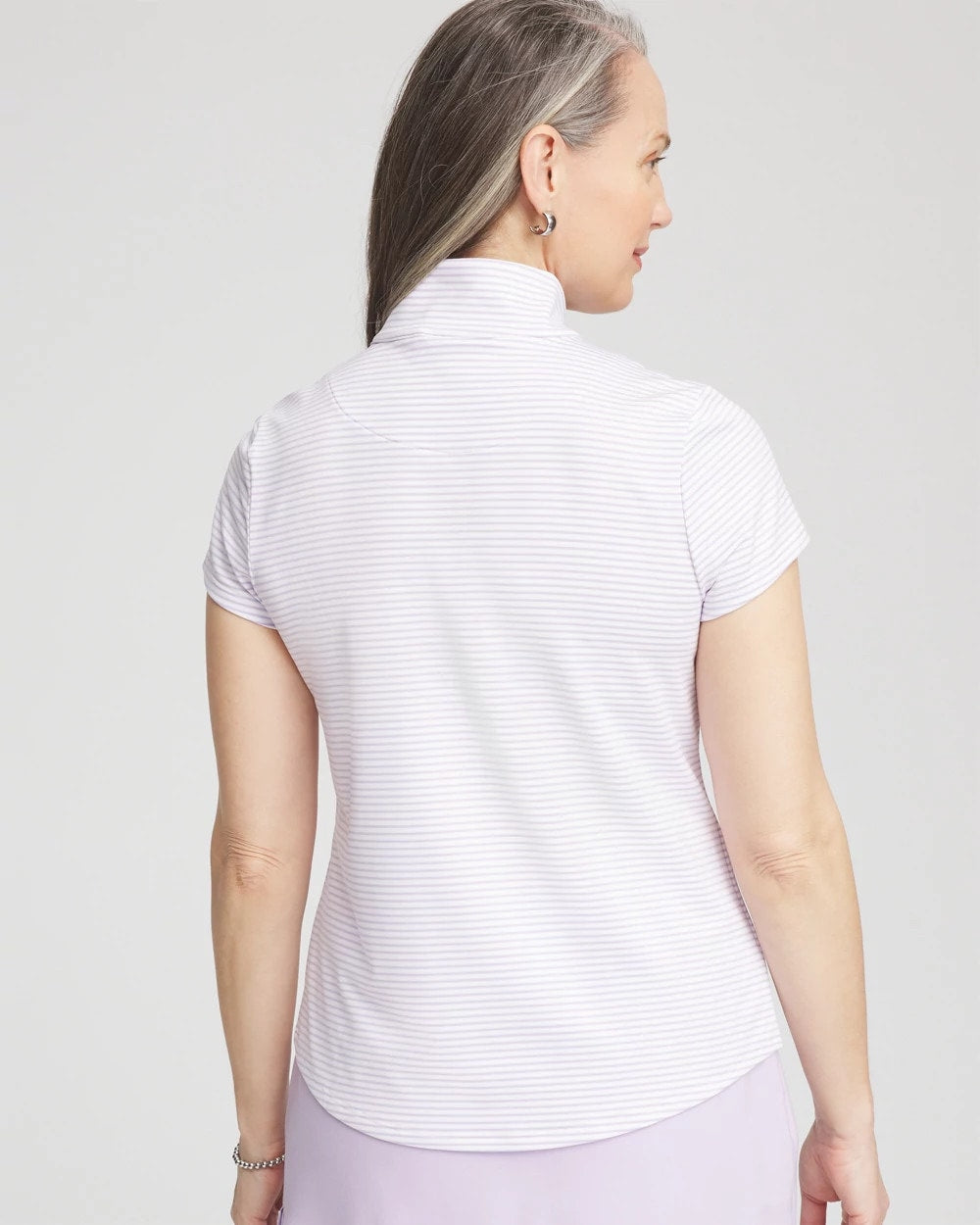 Chico's Women | Zenergy® Striped UPF Short-Sleeve Top VIOLET AURA