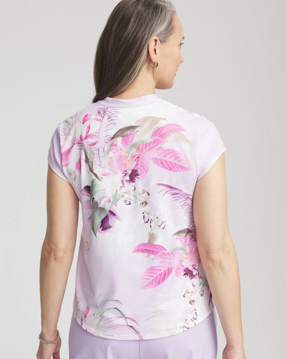 Chico's Women | Zenergy® UPF Floral Polo VIOLET AURA