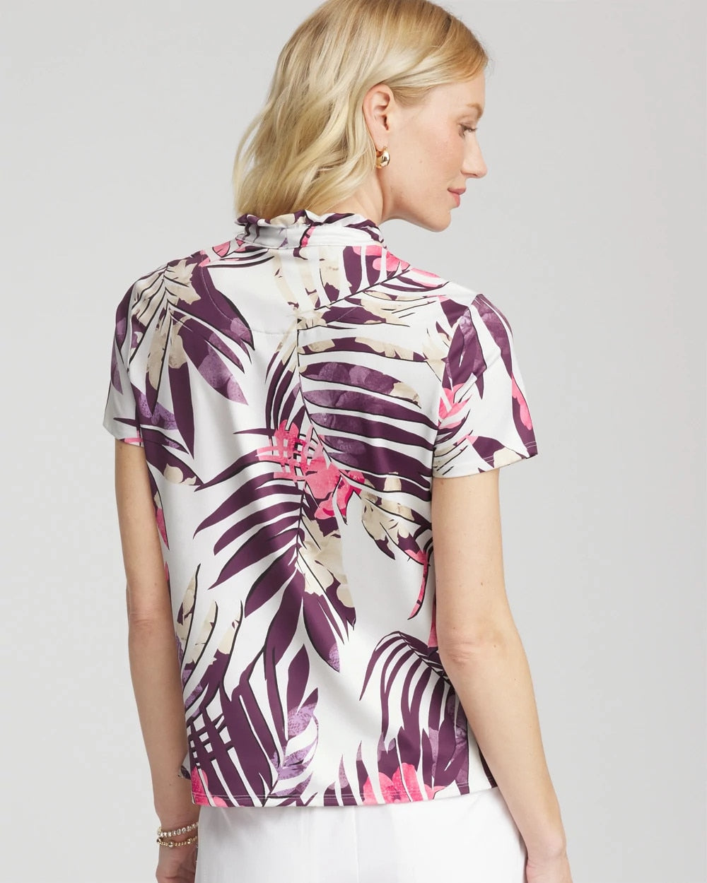 Chico's Women | Zenergy® UPF Ruffle-Neck Polo VIOLET AURA