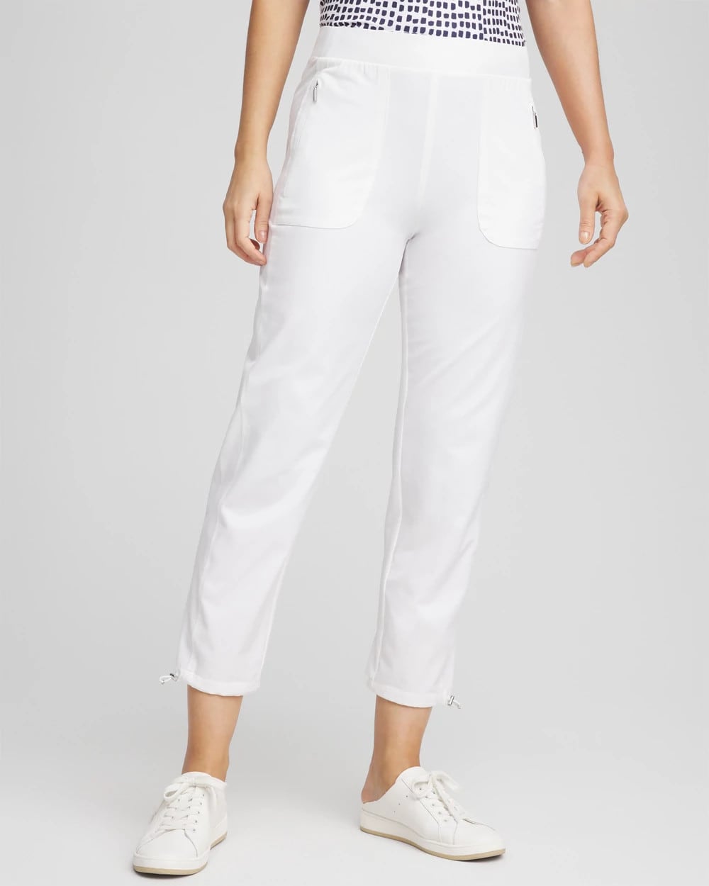 Chico's Women | Zenergy® UPF Bungee Neema Cropped Pants ALABASTER