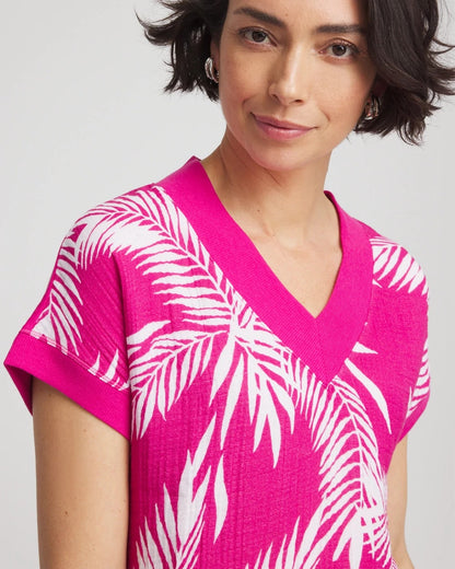 Chico's Women | Zenergy® Tropical Gauze Top CRUSHED BERRIES