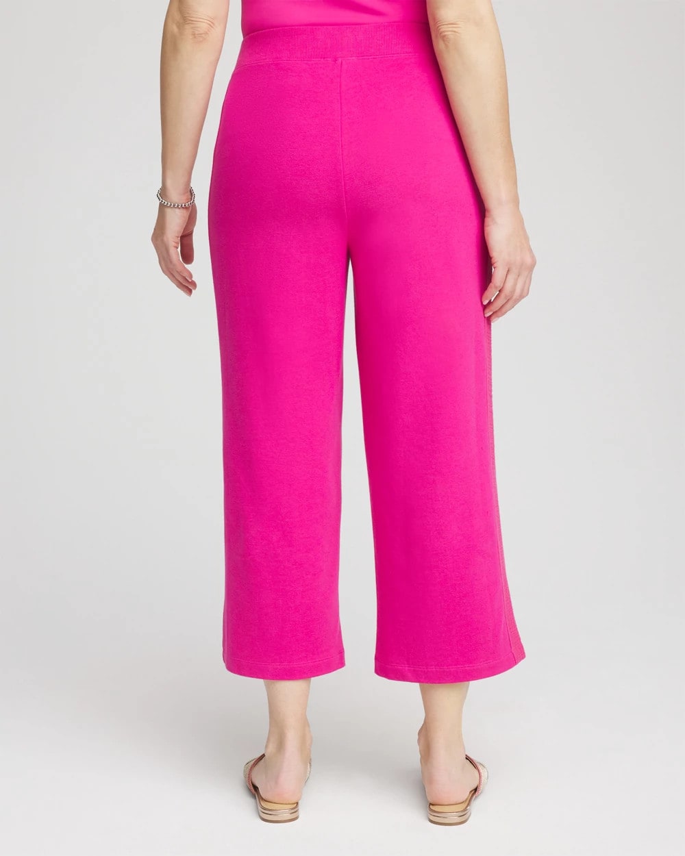 Chico's Women | Zenergy® French Terry Gauze-Inset Cropped Pants CRUSHED BERRIES