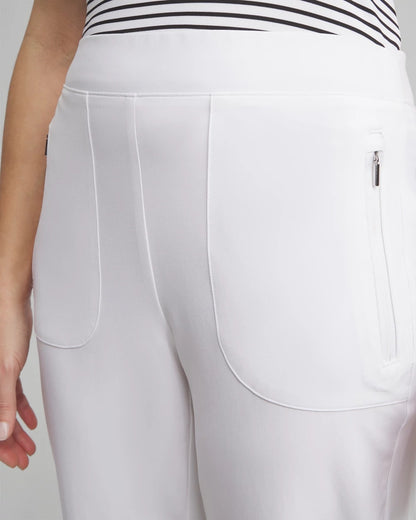 Chico's Women | Zenergy® UPF Ribbed Side Ankle Pants ALABASTER
