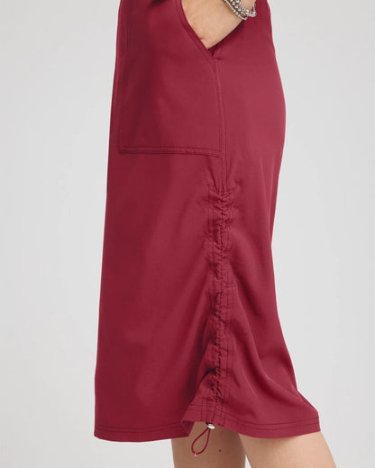 Chico's Women | Zenergy® UPF Bungee-Hem Pull-On Skirt RUSSET RED