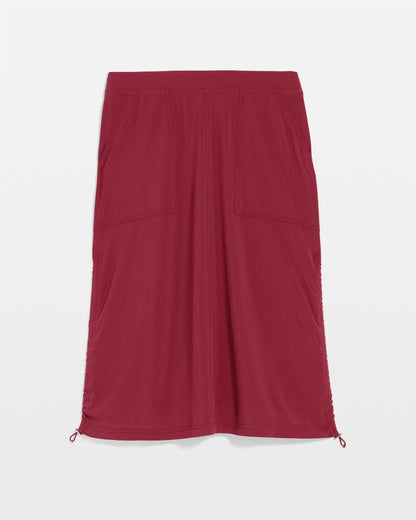 Chico's Women | Zenergy® UPF Bungee-Hem Pull-On Skirt RUSSET RED