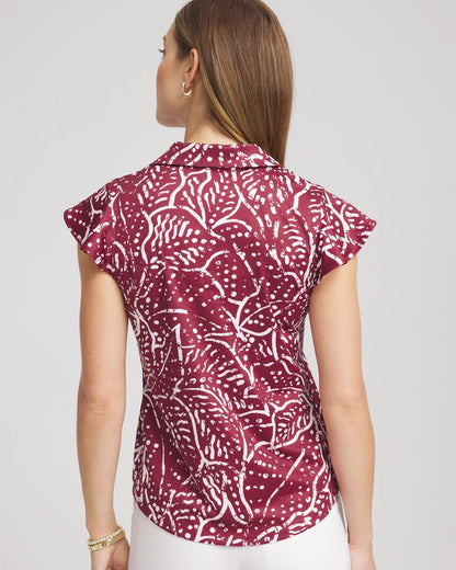 Chico's Women | Zenergy® UPF Printed Polo Top RUSSET RED