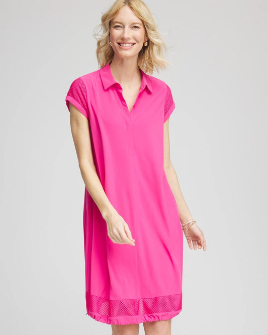 Chico's Women | Zenergy® UPF Mesh-Trim Bungee Dress CRUSHED BERRIES