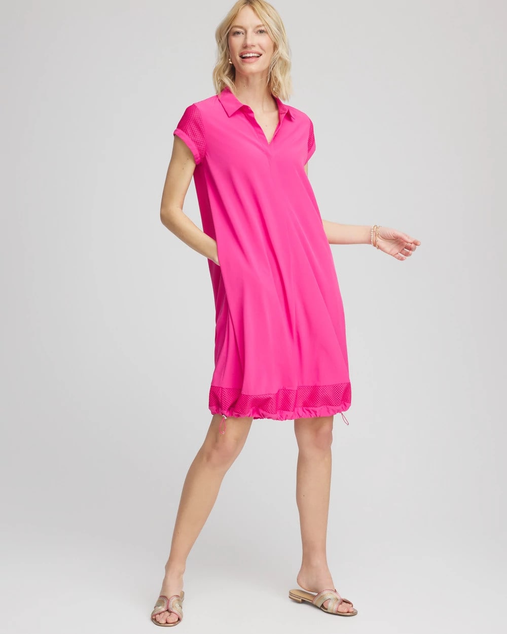 Chico's Women | Zenergy® UPF Mesh-Trim Bungee Dress CRUSHED BERRIES