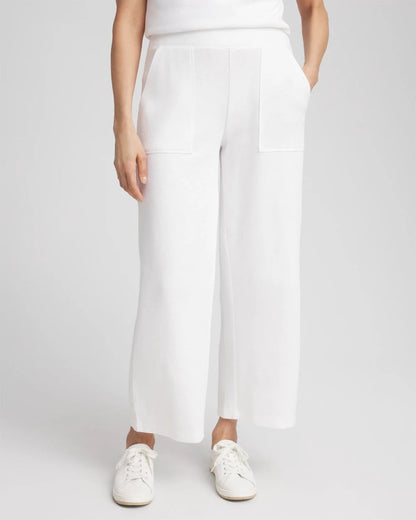 Chico's Women | Zenergy® Beach Slub Cropped Pants ALABASTER