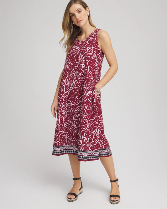 Chico's Women | Zenergy® UPF Printed Midi Sports Dress RUSSET RED