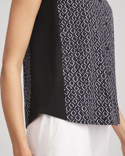 Chico's Women | Zenergy® UPF Geo-Print Shirt BLACK