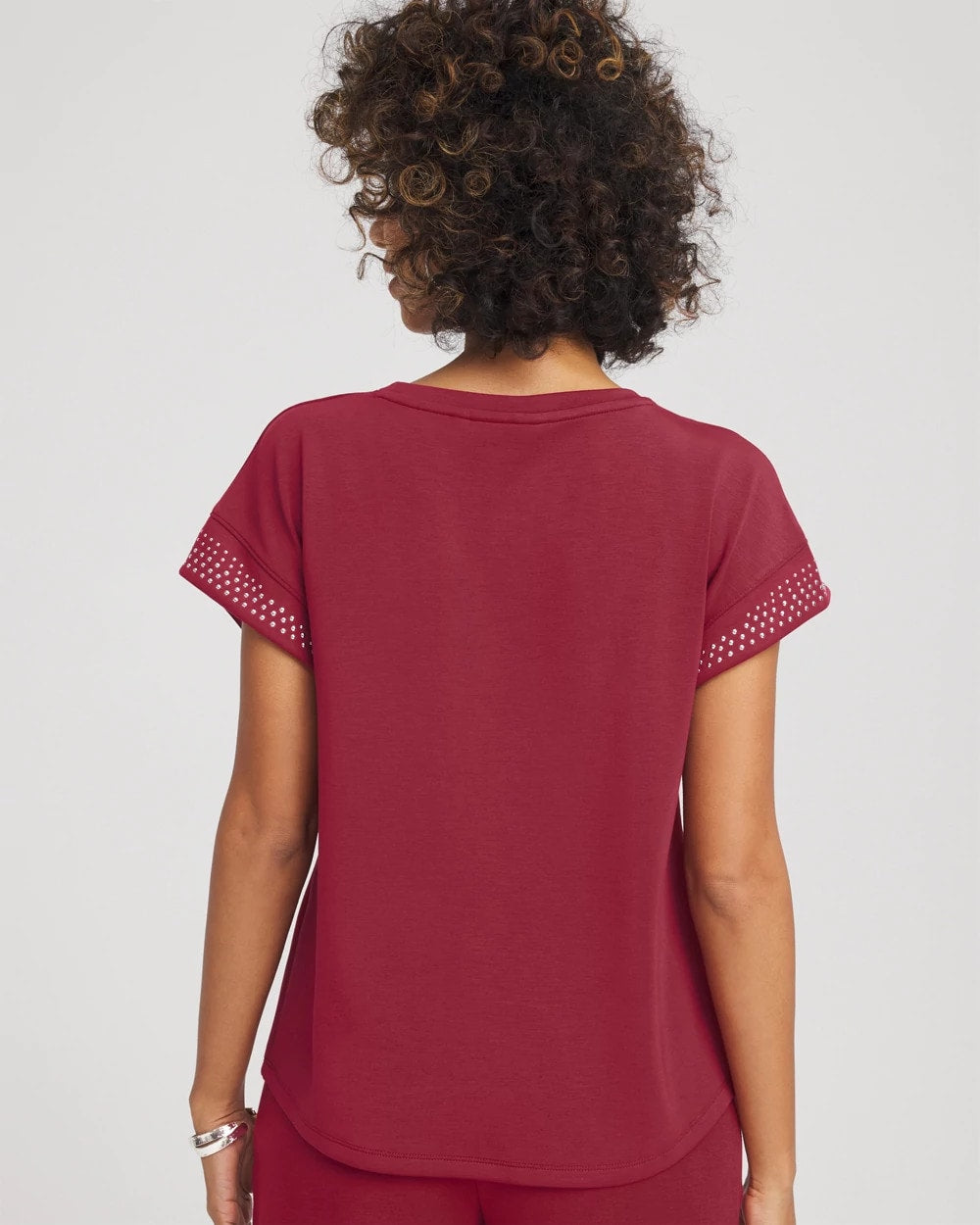 Chico's Women | Zenergy® Embellished Short-Sleeve Top RUSSET RED