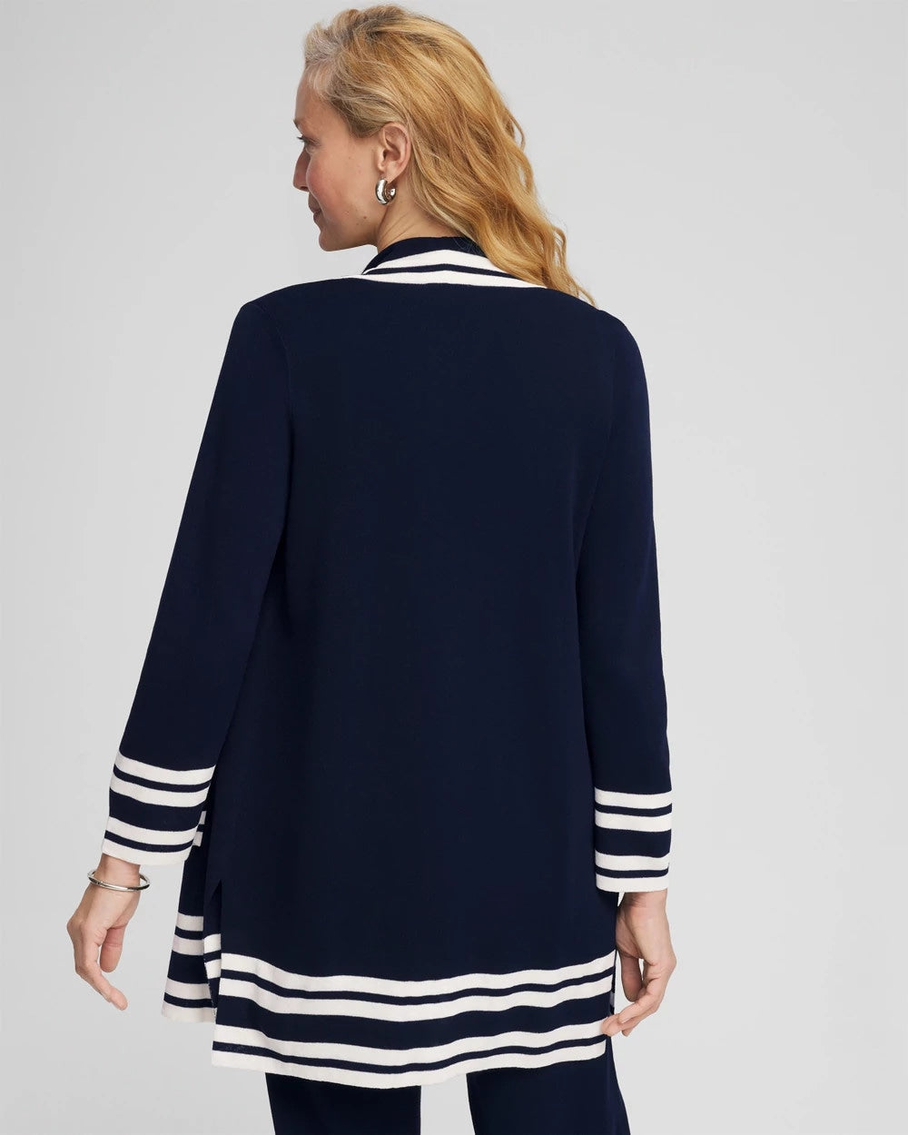 Chico's Women | Travelers™ Contrast Border Cardigan TRAVELERS INDIA INK