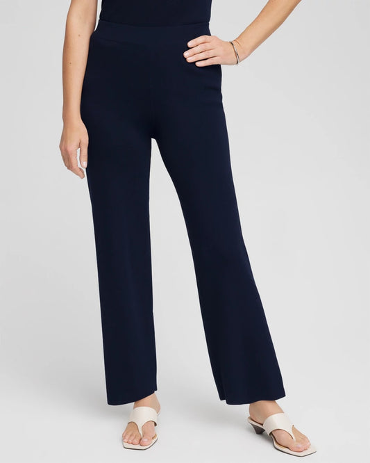 Chico's Women | Travelers™ Sweater Knit Wide-Leg Pants TRAVELERS INDIA INK