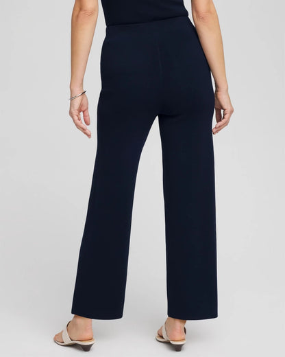 Chico's Women | Travelers™ Sweater Knit Wide-Leg Pants TRAVELERS INDIA INK