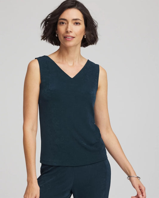Chico's Women | Travelers™ Convertible Tank TEAL SHADOW