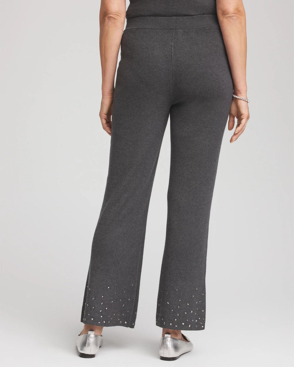 Chico's Women | Travelers™ Embellished Straight-Leg Pants GRAPHITE GRAY