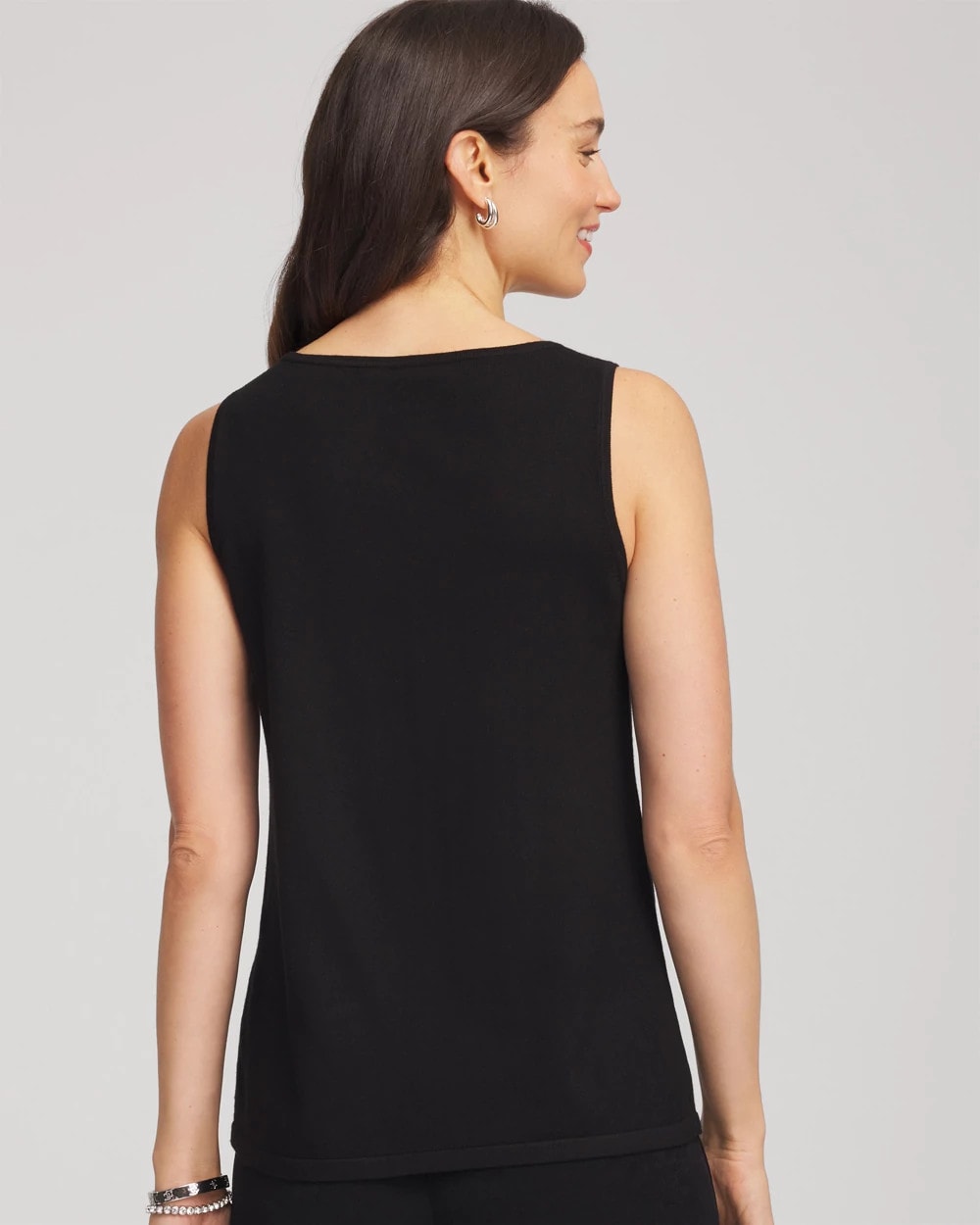 Chico's Women | Travelers™ Embellished Scoopneck Tank TRAVELERS BLACK
