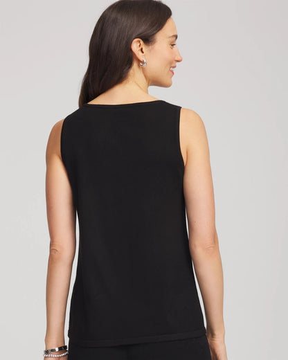 Chico's Women | Travelers™ Embellished Scoopneck Tank TRAVELERS BLACK
