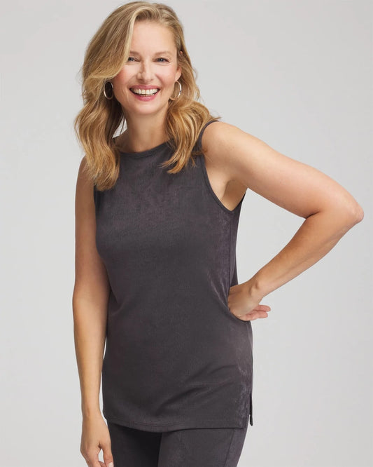 Chico's Women | Travelers™ Classic Side-Slit Tank SERENE GRAY