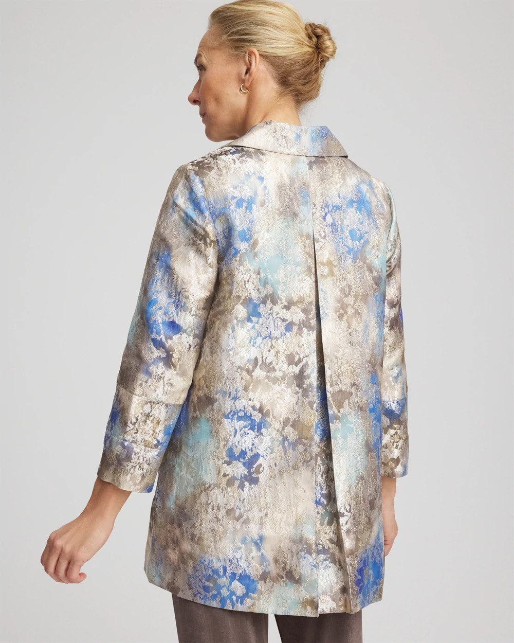 Chico's Women | Travelers™ Collection Watercolor Jacquard Jacket WALNUT