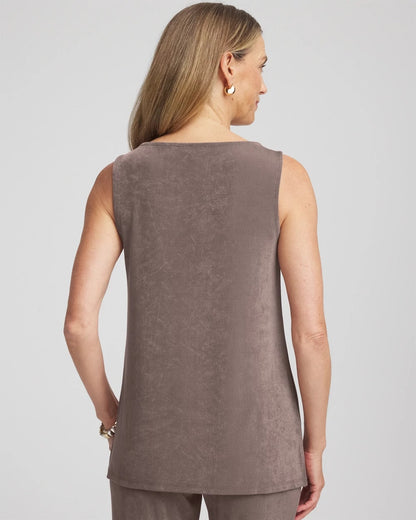 Chico's Women | Travelers™ Classic Side-Slit Tank DEEP TAUPE