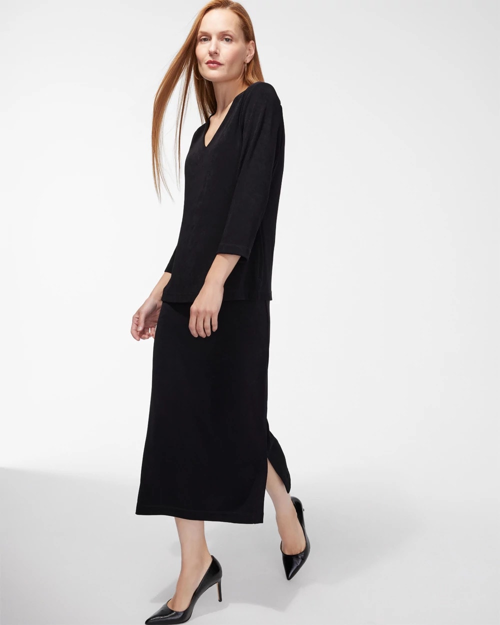 Chico's Women | Travelers™ Midi Skirt TRAVELERS BLACK