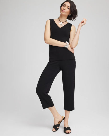 Chico's Women | Travelers™ No Tummy Cropped Pants TRAVELERS BLACK
