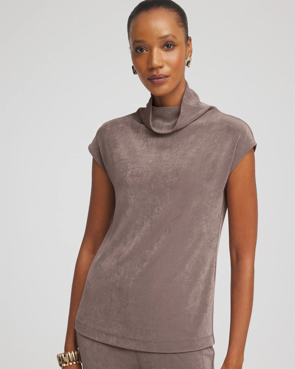 Chico's Women | Travelers™ Mockneck Top DEEP TAUPE