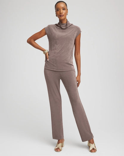 Chico's Women | Travelers™ Mockneck Top DEEP TAUPE