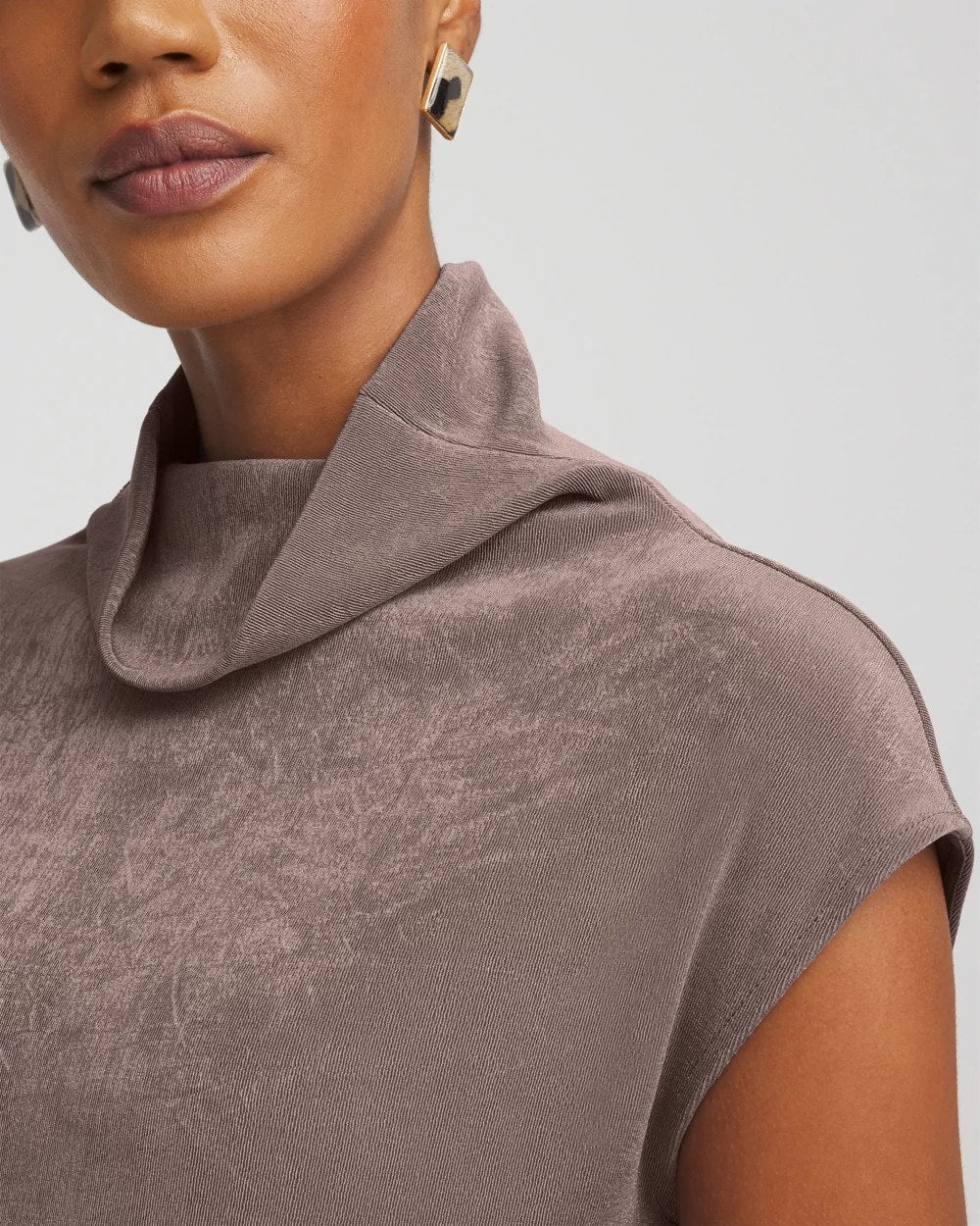 Chico's Women | Travelers™ Mockneck Top DEEP TAUPE