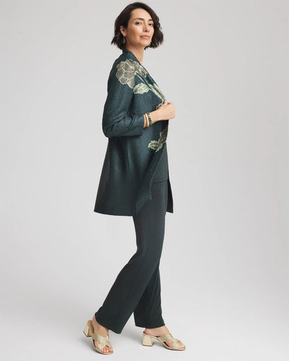 Chico's Women | Travelers™ Collection Artisanal Crushed Reversible Jacket DARKEST SPRUCE