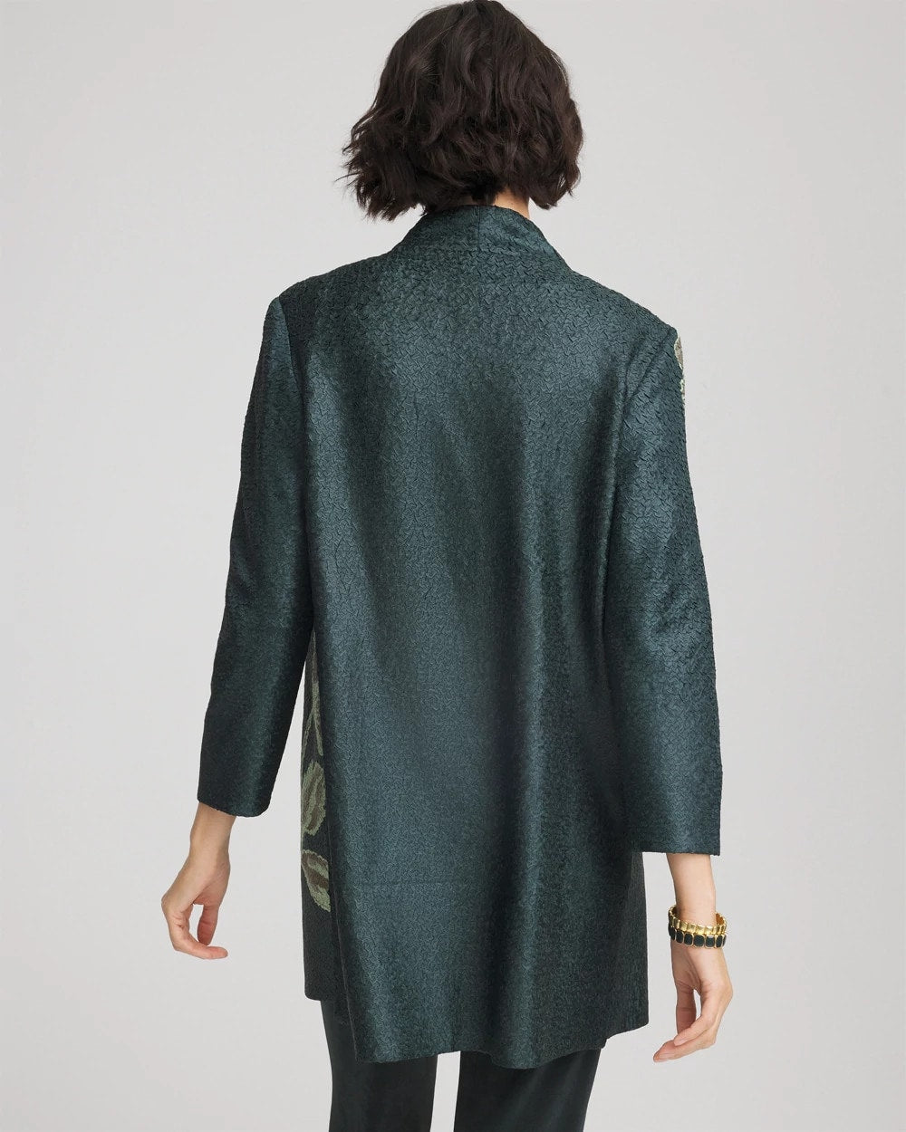 Chico's Women | Travelers™ Collection Artisanal Crushed Reversible Jacket DARKEST SPRUCE