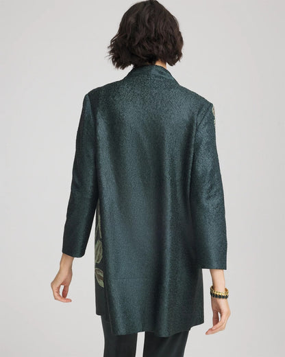 Chico's Women | Travelers™ Collection Artisanal Crushed Reversible Jacket DARKEST SPRUCE